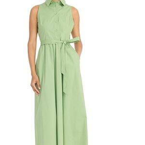 Maggy London Green Sleeveless Maxi Sundress